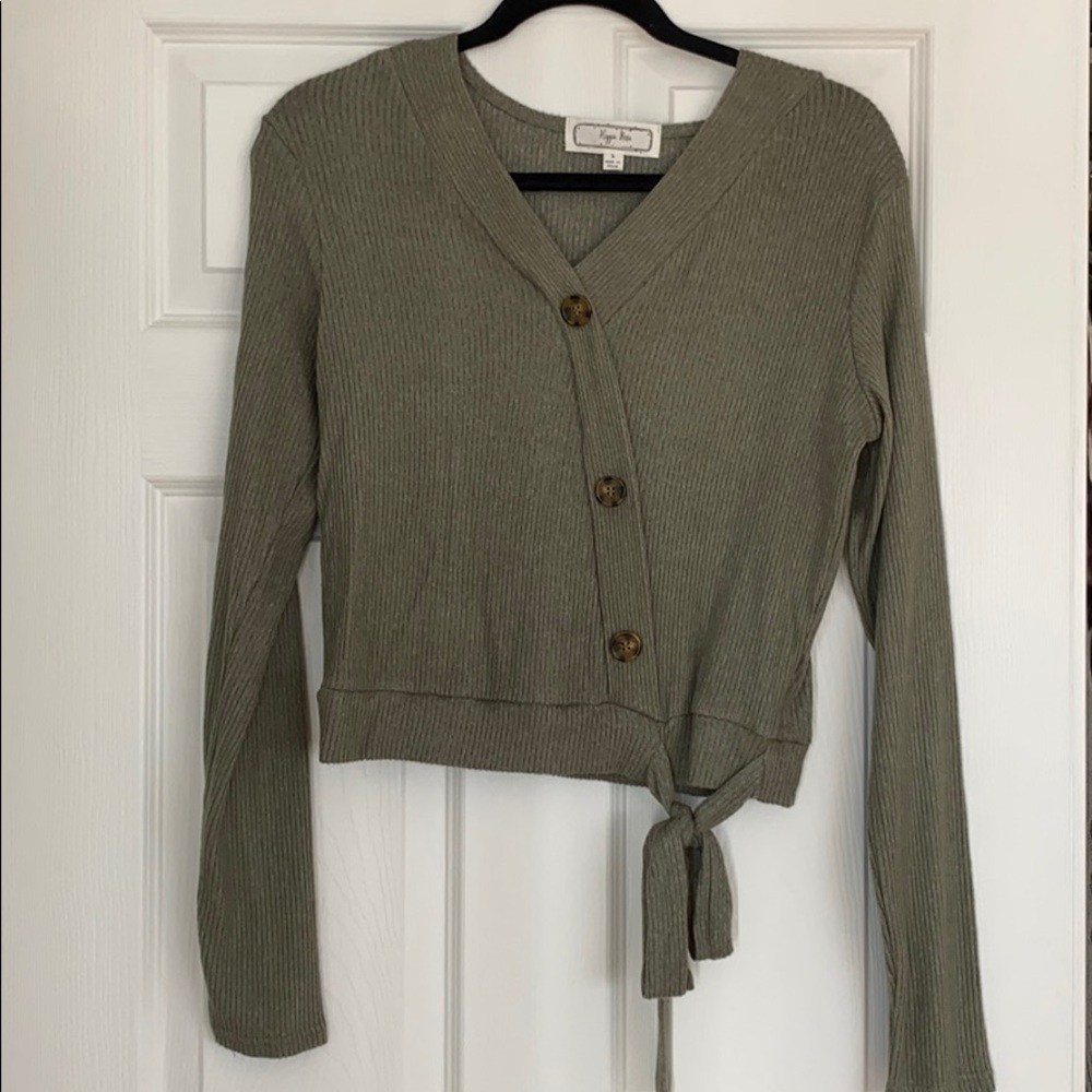 NWOT Super Soft Green Blouse